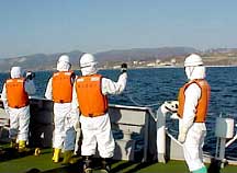 ���q�͍ЊQ�΍�P���ɂĕ��ː�������s���Ă���l�q