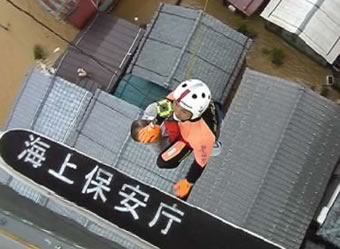 �w���R�v�^�[�ɂ��~��