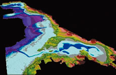 ���[�U�[���[�@�ɂ��C��n�`�̒��Ր}