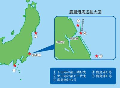 10���̎�ȊC��̔����ʒu�}