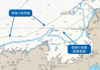 �C�}�Ɏ�����Ă���̊C�̊���y�ї̊C�̌��E��