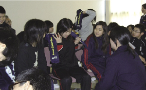 ライフジャケットの着用指導