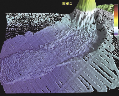 �}���`�r�[�����[�ɂ��J���x�̒n����n�`�̋L�^ 