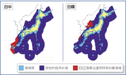 EEZ���Ɩ@�K�p����ΏۊC��}