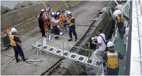 孤立地区への警察官等搬送(台風9号)