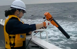 �ϑ��@��𓊓�����l�q