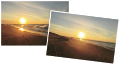 夕日が映える日本海